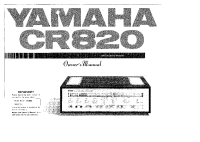 Yamaha CR-820 - Owners Manual